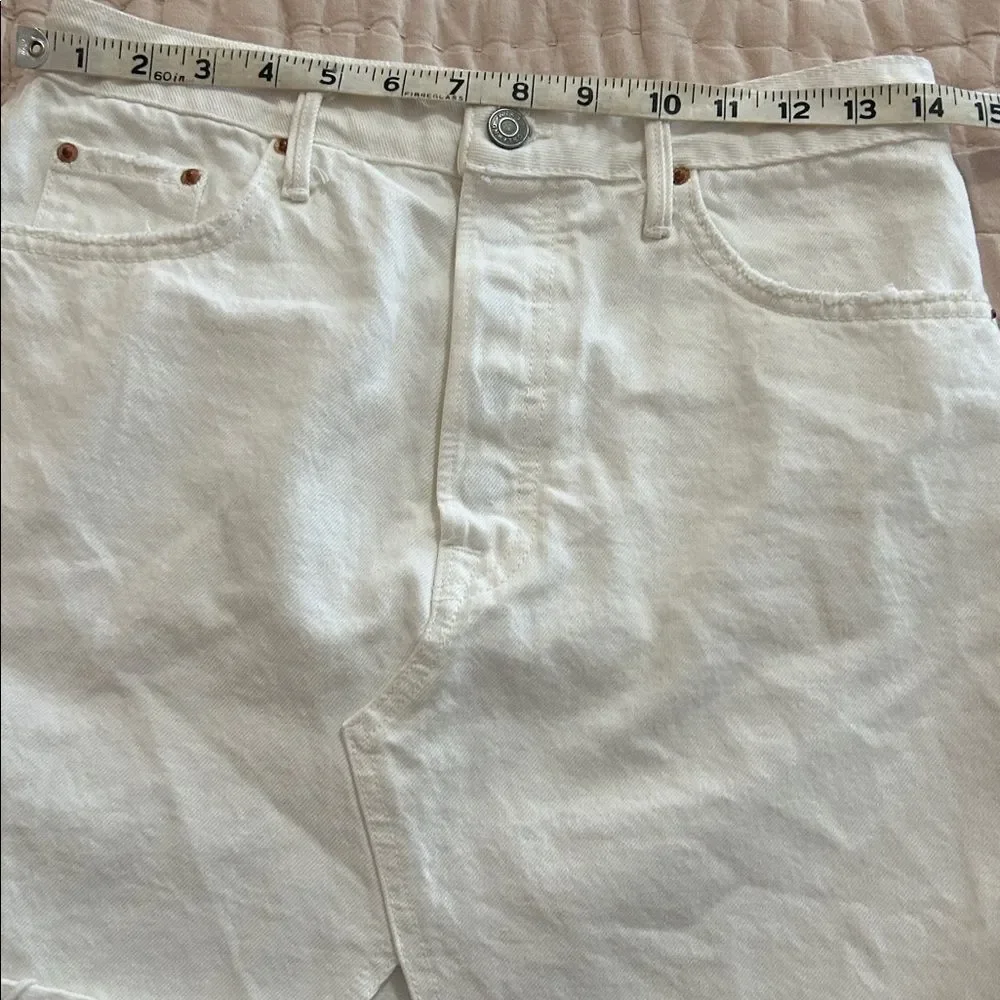 GRLFRND milla Off-White Denim Skirt side 28